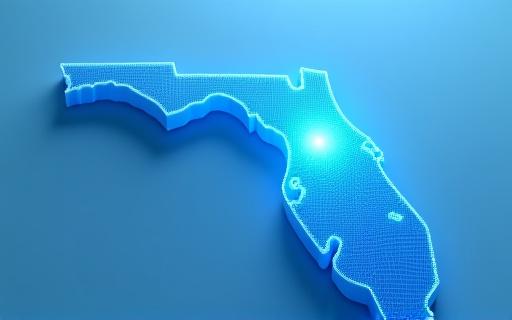 Map showing Florida logistics coverage